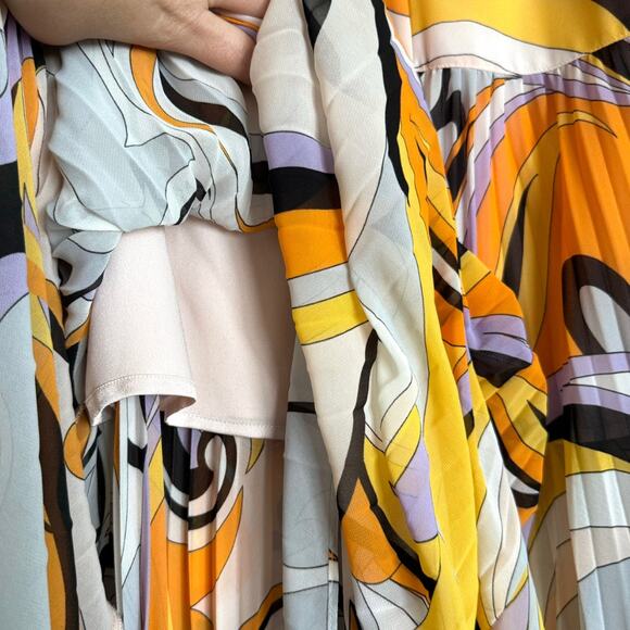 Marciano Mulitcolor Two Piece Retro 70's Blouse and Maxi Skirt Set Women's M - Picture 13 of 16